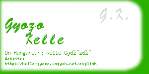 gyozo kelle business card